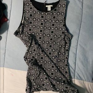 H&M black and white dress